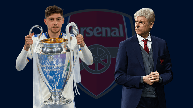 Fede Valverde and erstwhile Arsenal manager Arsene Wenger