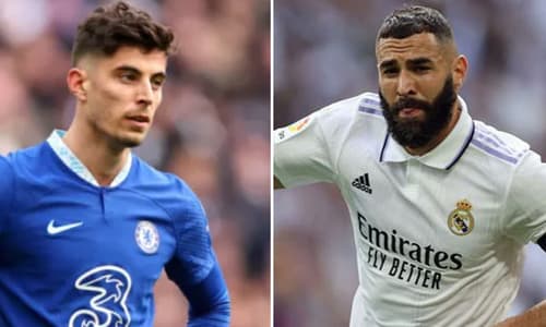 Kai Havertz and Karim Benzema