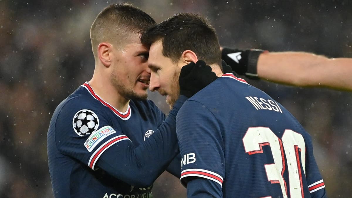 Marco Verratti, Lionel Messi, PSG, 2021/22