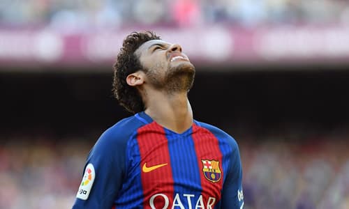 Neymar in action for Barcelona
