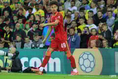 Kaide Gordon, Norwich v Liverpool