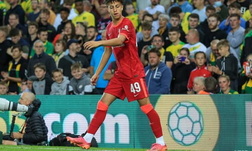 Kaide Gordon, Norwich v Liverpool