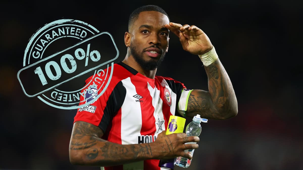 Ivan Toney celebrates after Brentford v Nottingham Forest, 2023/24