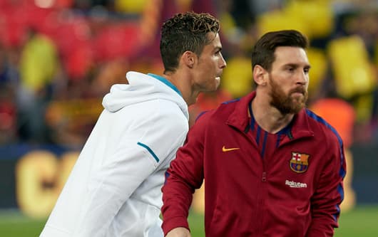 Ronaldo and Messi before a Clasico