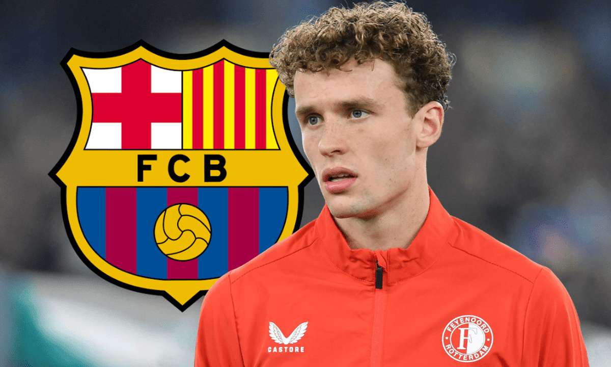Feyenoord-middenvelder Mats Wieffer staat in de belangstelling van Barcelona