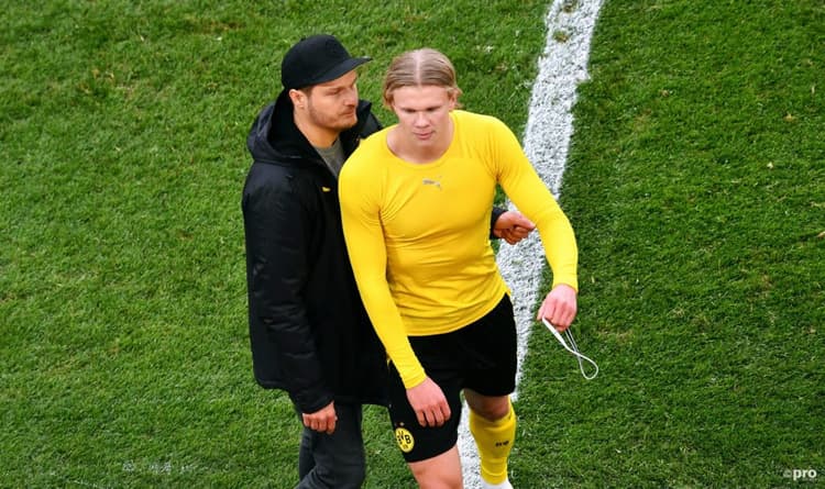 Erling Haaland stormed off the pitch after a frustrating match Borussia Dortmund on Saturday
