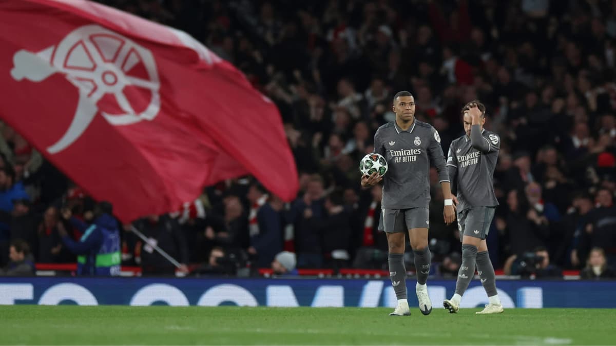 Kylian Mbappe, Arsenal v Real Madrid, Champions League, 2024/25