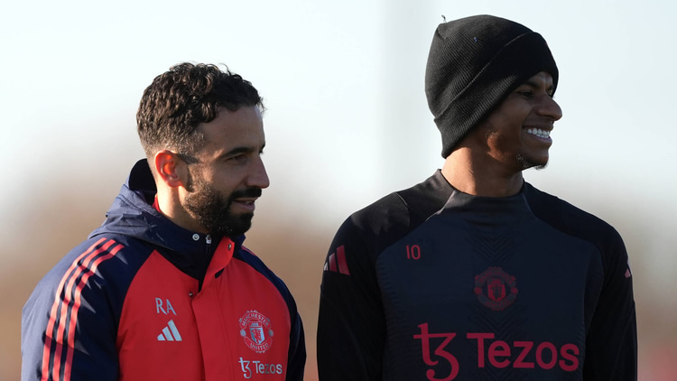 Ruben Amorim and Marcus Rashford
