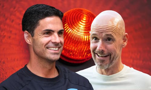 Arsenal manager Mikel Arteta and Erik ten Hag, Man Utd boss