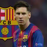 Lionel Messi playing for Barcelona