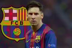 Lionel Messi playing for Barcelona