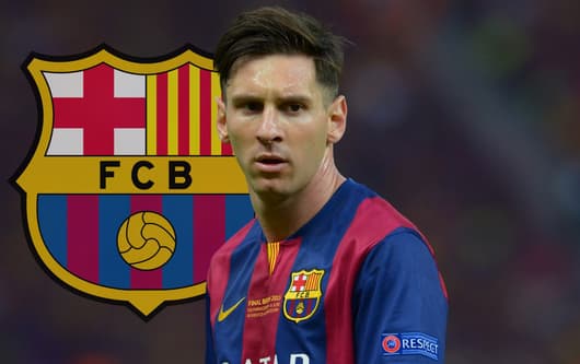 Lionel Messi playing for Barcelona