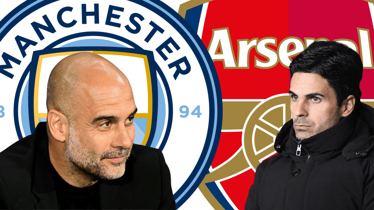 Man City boss Pep Guardiola and Arsenal manager Mikel Arteta