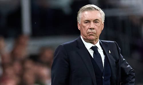 Carlo Ancelotti during Real Madrid's Champions League semi-final with Bayern Munich, May 2024