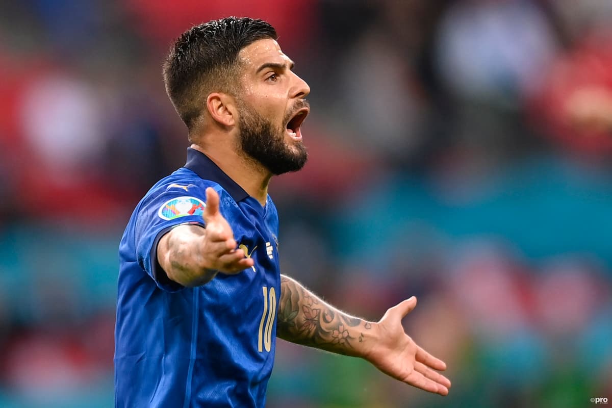 Lorenzo Insigne for Italy against England at Euro 2020