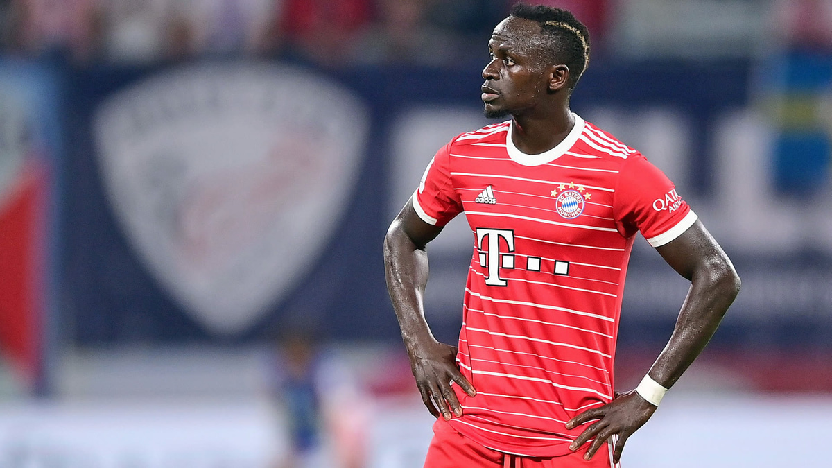 Sadio Mane in action for Bayern Munich