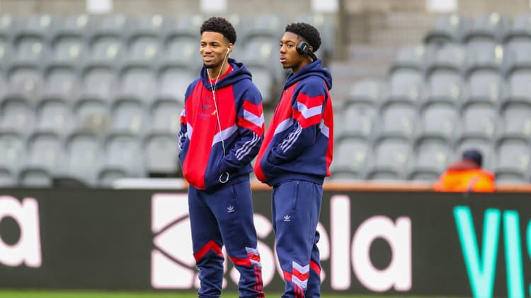 Ethan Nwaneri and Myles Lewis-Skelly