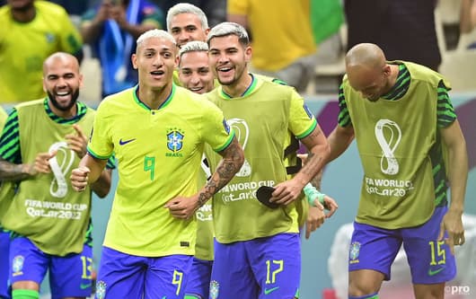 Richarlison scoring for Brazil at the 2022 World Cup