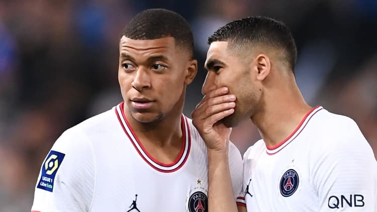 Kylian Mbappe and Achraf Hakimi