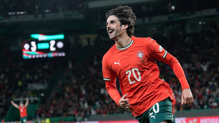 Francisco Trincao in action for Portugal