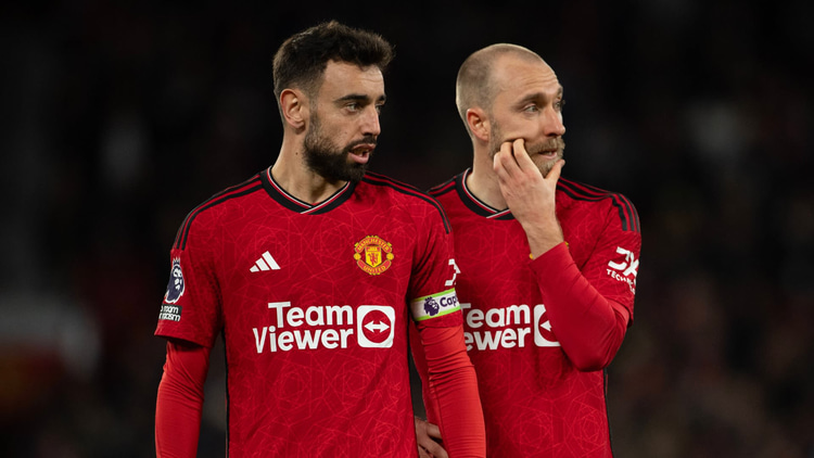 Bruno Fernandes and Christian Eriksen, Man Utd