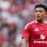 Jadon Sancho playing for Man Utd in a pre-season friendly against Rangers, 2024/25