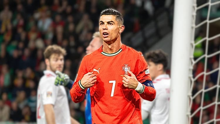 Cristiano Ronaldo in action for Portugal
