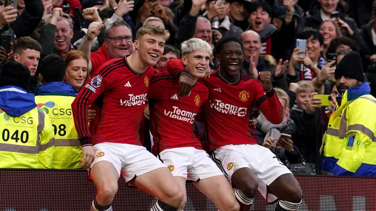 Rasmus Hojlund, Alejandro Garnacho, Kobbie Mainoo