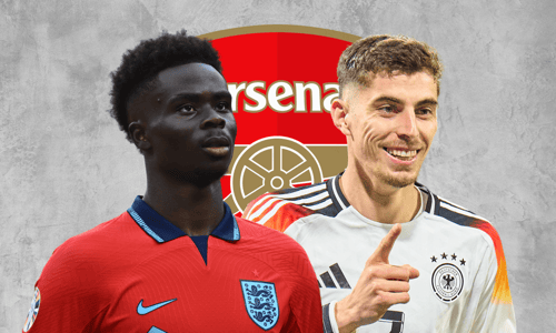 Bukayo Saka, Kai Havertz, Arsenal, 2023/24
