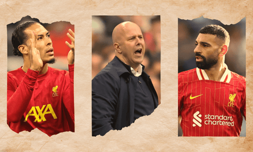 Arne Slot, Trent Alexander-Arnold, Mohamed Salah