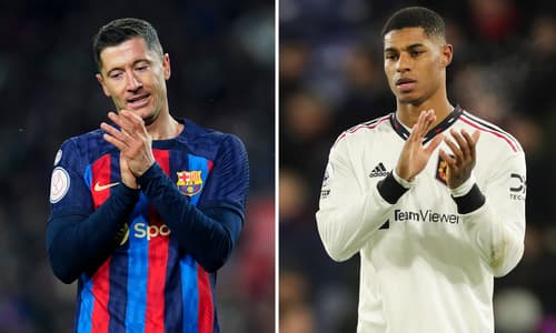 Robert Lewandowski and Marcus Rashford