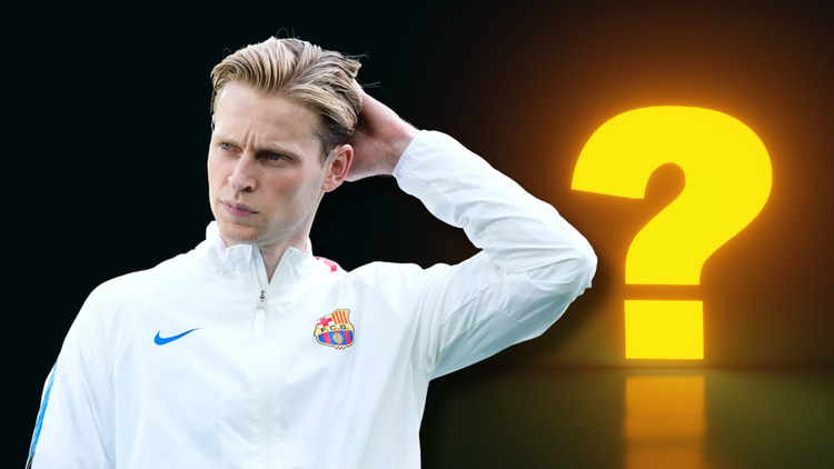 Frenkie de Jong faces an uncertain future at Barcelona