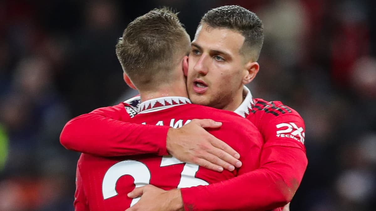 Man Utd full-backs Luke Shaw and Diogo Dalot.