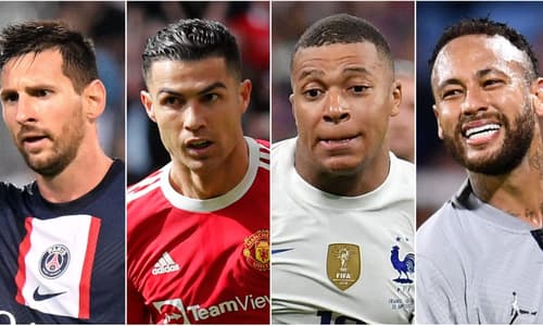 Lionel Messi, Cristiano Ronaldo, Kylian Mbappé, Neymar