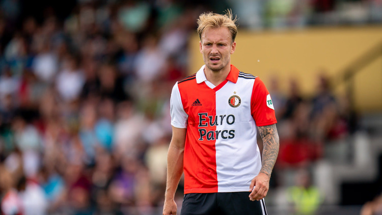 Mark Diemers in het shirt van Feyenoord.