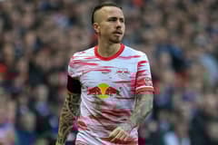 Angelino in action for RB Leipzig against Rangers.