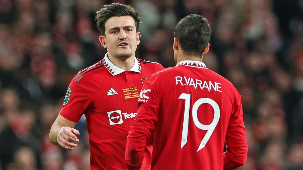 Harry Maguire at Raphael Varane at Man Utd.