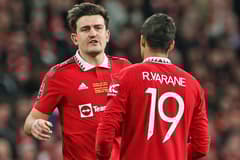 Harry Maguire at Raphael Varane at Man Utd.