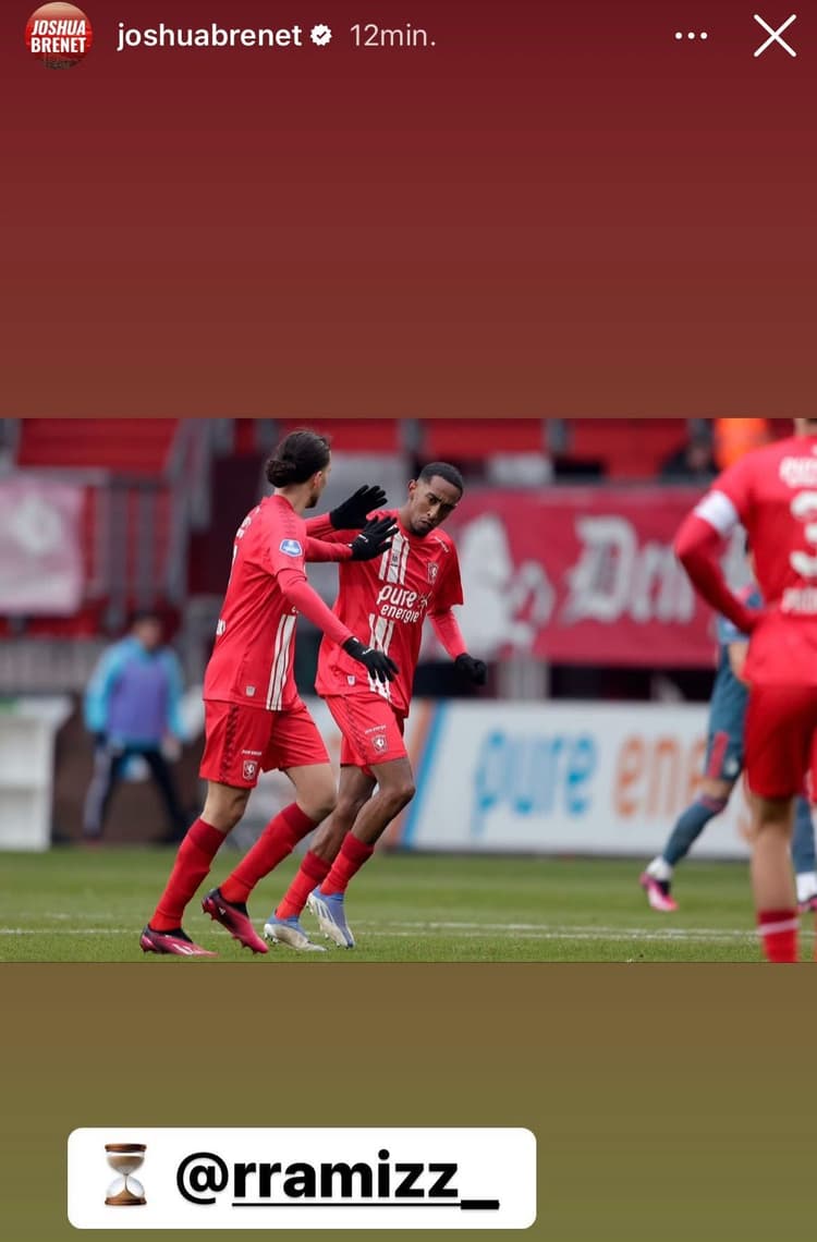 Dit bericht plaatste Joshua Brenet dinsdag op zijn verhaal.