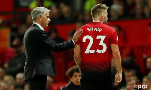 Luke Shaw and Jose Mourinho, Man Utd