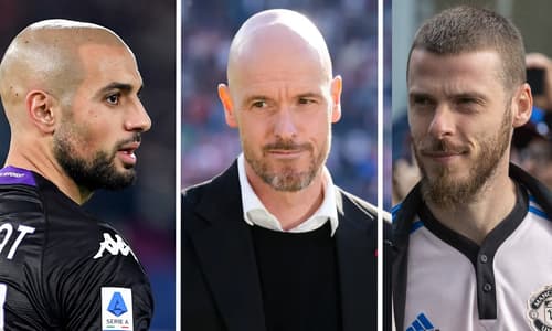 Sofyan Amrabat, David de Gea, Erik ten Hag, Man Utd