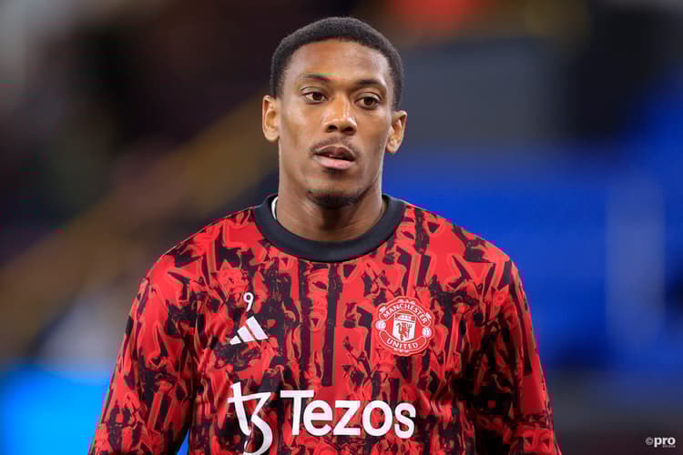 Anthony Martial was hooked off at half-time
