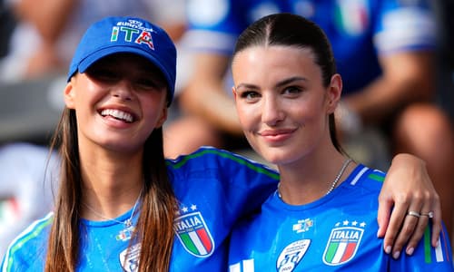 Federico Chiesa's partner Lucia Bramani, Nicolo Fagioli's partner Giulia Bernacci, Euro 2024