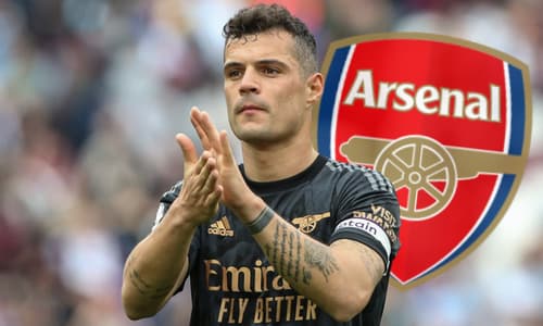 Granit Xhaka claps Arsenal fans after Premier League match with West Ham