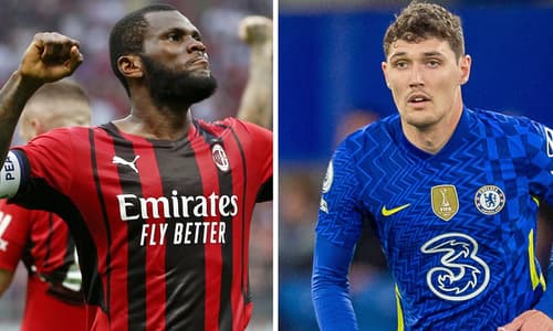Kessie and Christensen in action for Milan and Chelsea respectively