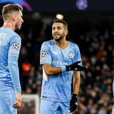 Man City trio Aymeric Laporte, Riyadh Mahrez and Ilkay Gundogan.