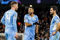 Man City trio Aymeric Laporte, Riyadh Mahrez and Ilkay Gundogan.