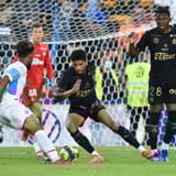 Former Barcelona youngster Konrad de la Fuente playing for Marseille against Saint-Etienne