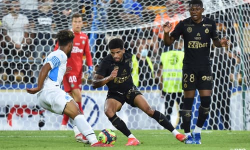Former Barcelona youngster Konrad de la Fuente playing for Marseille against Saint-Etienne