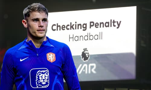 Tottenham's Micky van de Ven was injured after a long VAR stoppage